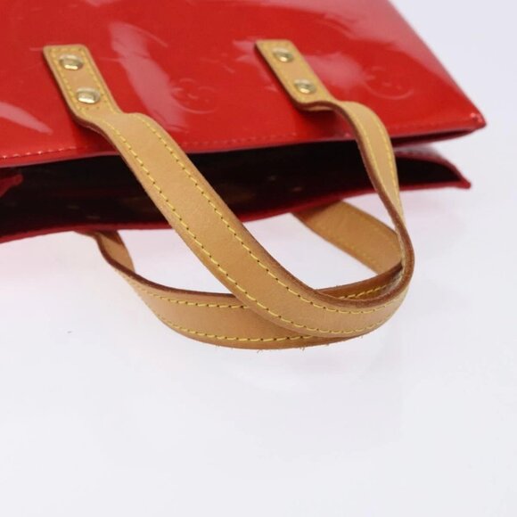 LOUIS VUITTON Monogram Vernis Reade PM Hand Bag Red Rouge M91088 LV Auth 132250 - Picture 8 of 16